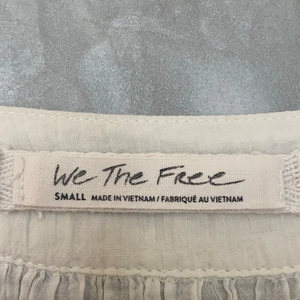 FREE PEOPLE/We The Free Small Cream Button-Up Blouse - Picture 3 of 6